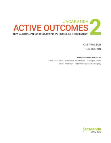 ﻿Jacaranda Active Outcomes 2 3E NSW Ac Personal Development, Health and Physical Education Stage 5 Lo and Print