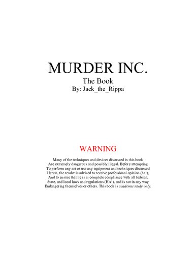 ﻿MURDER Inc. - THE BOOK