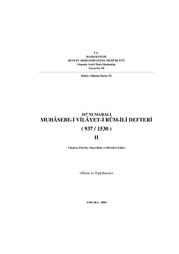 ﻿کتاب حسابداری شماره 167 (937/1530): نمایه و فاکس. 2، Vilchitrin، Prizrin، Alaca-Hisâr و Herzegovina livâs