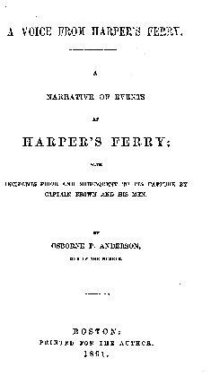 ﻿صدایی از هارپرز فری: روایتی از وقایع در کشتی هارپر: با حوادث قبل و بعد از دستگیری آن توسط کاپیتان براون و مردانش