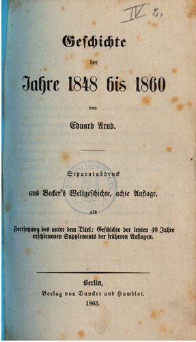 ﻿تاریخچه سالهای 1848 تا 1860