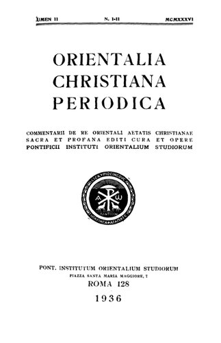 ﻿Orientalia Christiana Periodica