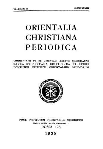 ﻿Orientalia Christiana Periodica