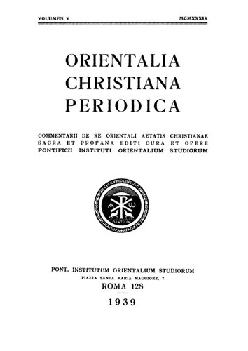 ﻿Orientalia Christiana Periodica