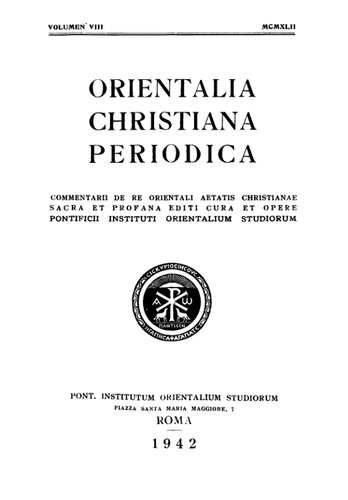 ﻿Orientalia Christiana Periodica
