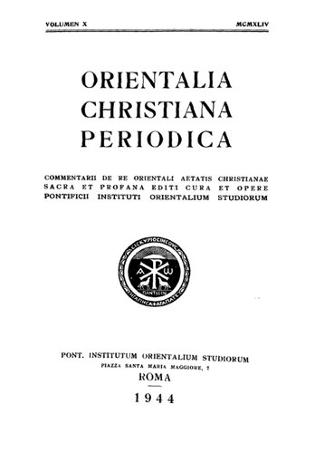 ﻿Orientalia Christiana Periodica
