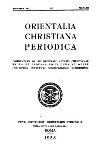 ﻿Orientalia Christiana Periodica