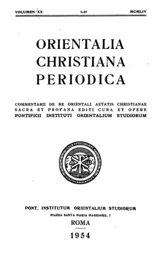 ﻿Orientalia Christiana Periodica
