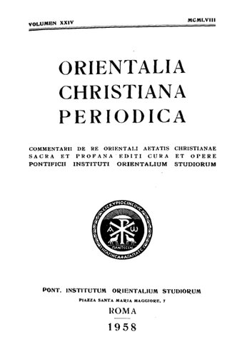 ﻿Orientalia Christiana Periodica