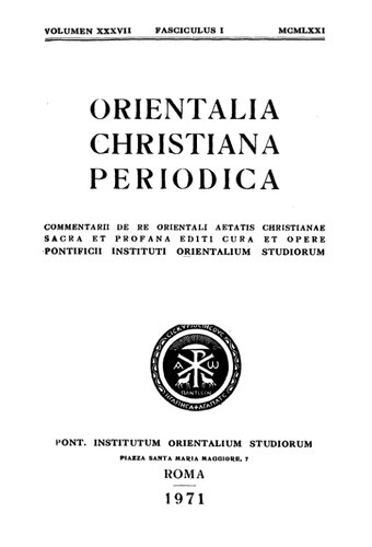 ﻿Orientalia Christiana Periodica