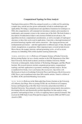 ﻿توپولوژی محاسباتی برای تجزیه و تحلیل داده ها