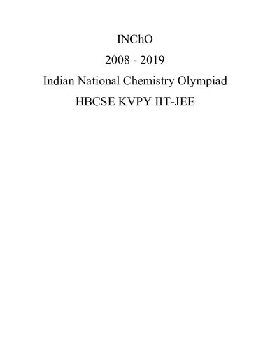 ﻿INChO 2008 - المپیاد ملی شیمی هند 2019 HBCSE KVPY IIT-JEE