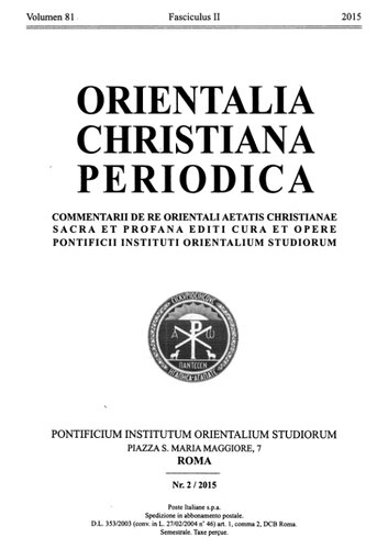 ﻿Orientalia Christiana Periodica