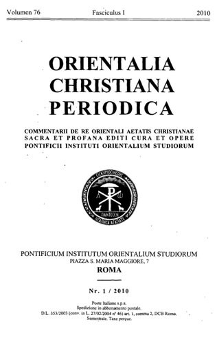 ﻿Orientalia Christiana Periodica