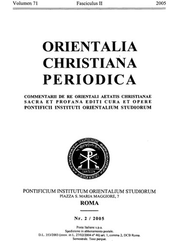﻿Orientalia Christiana Periodica