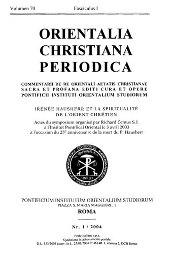 ﻿Orientalia Christiana Periodica