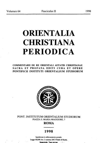 ﻿Orientalia Christiana Periodica