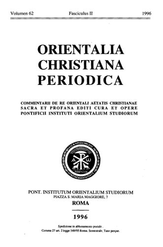 ﻿Orientalia Christiana Periodica