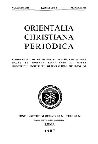 ﻿Orientalia Christiana Periodica