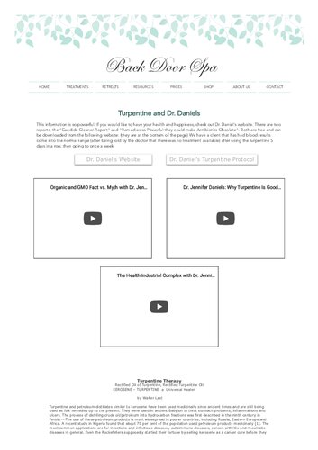 ﻿دکتر جنیفر دنیلز و والتر آخرین: درمان پروتکل سقز - نفت سفید - سقز یک شفا دهنده جهانی