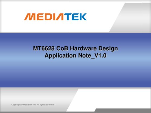 ﻿یادداشت برنامه طراحی سخت افزار MT6628 CoB