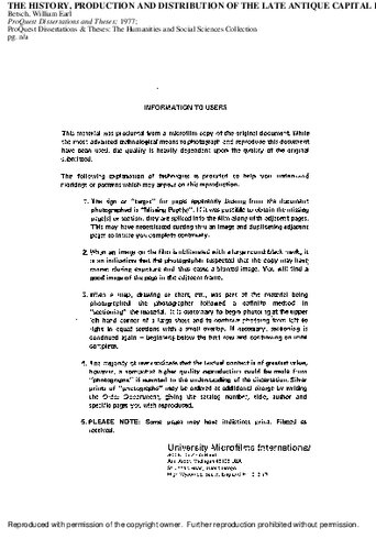 ﻿تاریخچه، تولید و توزیع پایتخت باستانی متاخر در قسطنطنیه