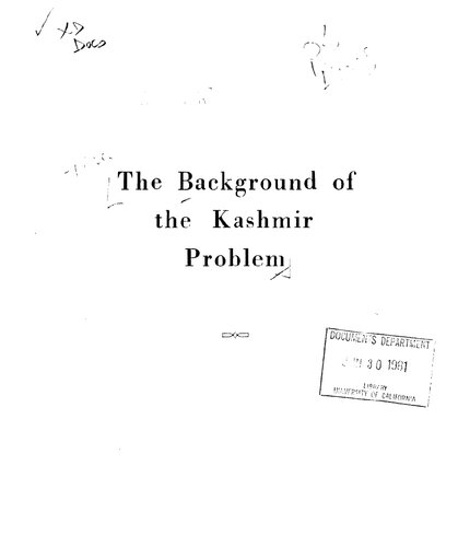 ﻿پیشینه مشکل کشمیر