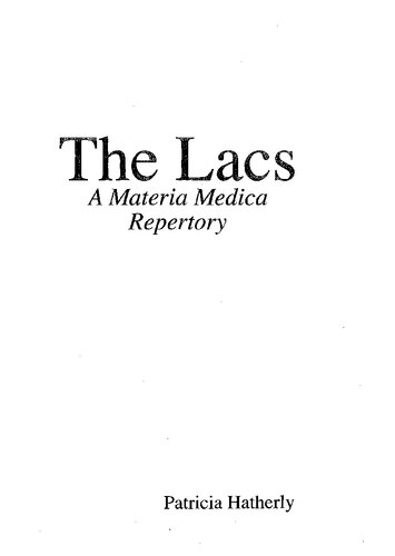 ﻿The Lacs a Materia Medica