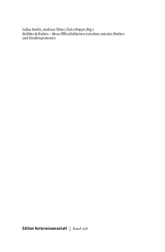 ﻿حباب ها و بدن فضاهای عمومی جدید بین رسانه های اجتماعی و اعتراضات خیابانی