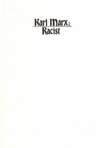 ﻿کارل مارکس، نژادپرست