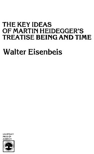 ﻿ایده های کلیدی رساله هستی و زمان مارتین هایدگر
