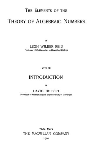 ﻿عناصر نظریه اعداد جبری