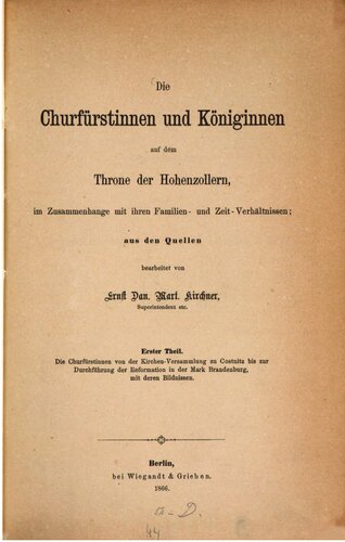 ﻿انتخاب کنندگان از مجمع کلیسا در کاستنیتس تا اجرای اصلاحات در مارس براندنبورگ
