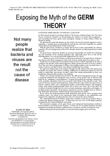 ﻿افشای افسانه نظریه میکروب