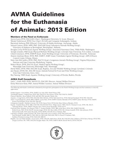 ﻿دستورالعمل های AVMA برای اتانازی حیوانات: نسخه 2013