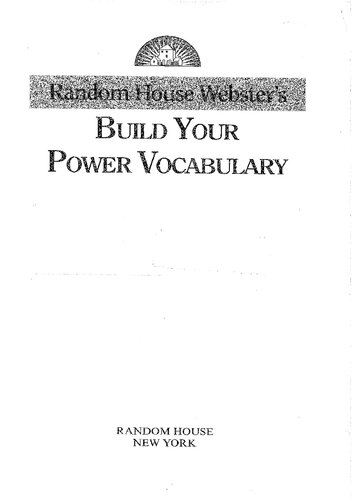 ﻿Random House Webster's Build Your Power Vocabulary (به درستی نشانک گذاری شده)