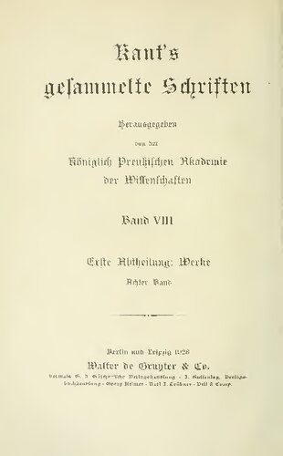 ﻿آثار / رساله‌های پس از 1781 (تجدید چاپ)