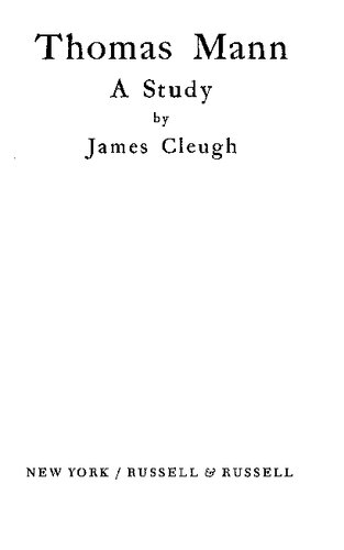 ﻿توماس مان: یک مطالعه