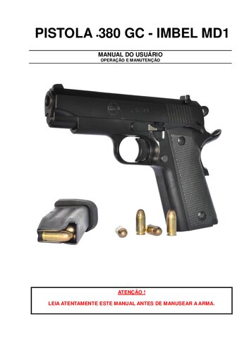 ﻿راهنمای کاربر .380 GC Pistol - IMBEL MD1 - عملیات و تعمیر و نگهداری