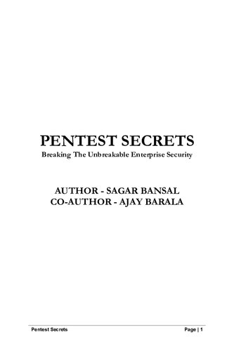 ﻿Pentest Secrets: شکستن امنیت سازمانی نشکن