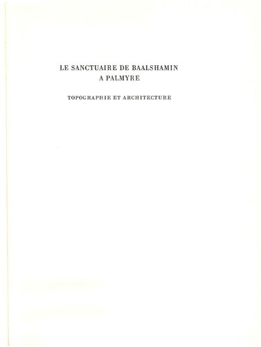 ﻿پناهگاه بعلشامین در پالمیرا. 2. توپوگرافی و معماری.