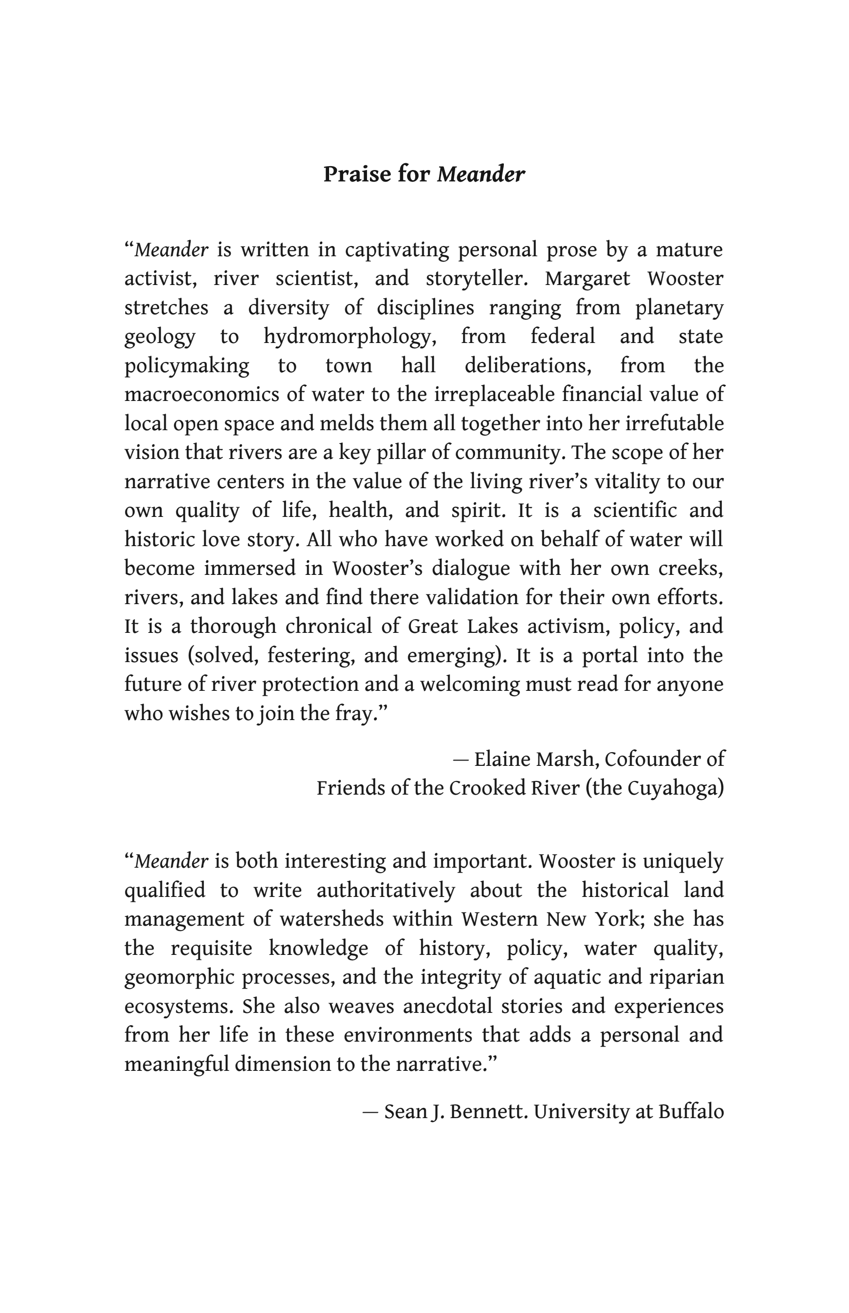 ﻿Meander: ساختن اتاق برای رودخانه ها