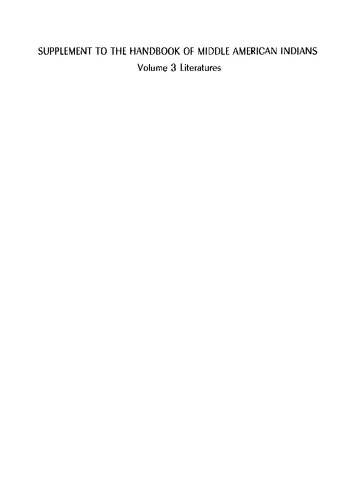 ﻿مکمل کتاب هندی سرخپوستان آمریکای میانه، جلد 3: ادبیات