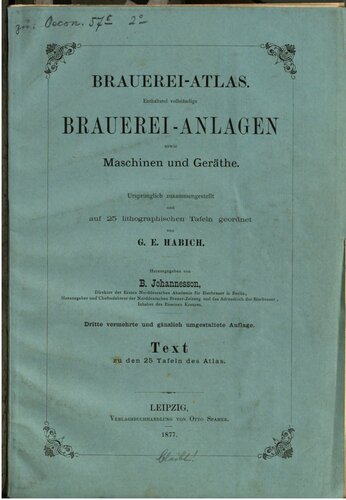 ﻿اطلس آبجوسازی: شامل سیستم های آبجوسازی کامل و همچنین ماشین آلات و تجهیزات [تجهیزات]