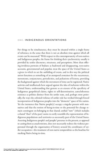 ﻿فراتر از زمان ساکنان: حاکمیت زمانی و خود تعیینی بومی