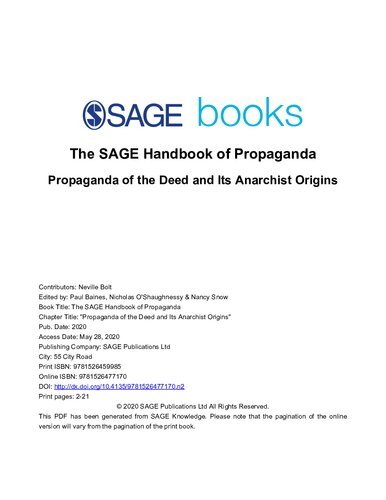 ﻿SAGE Handbook of Propaganda