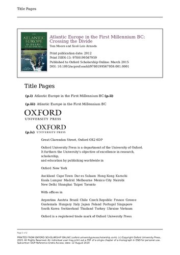 ﻿اروپای اقیانوس اطلس در هزاره اول پیش از میلاد: عبور از شکاف