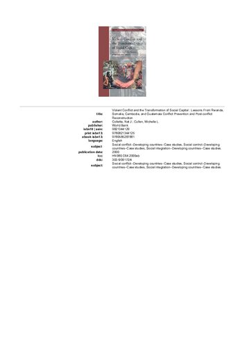 ﻿درس های درگیری خشونت آمیز و تحول سرمایه اجتماعی از کامبوج، رواندا، گواتمالا و سومالی