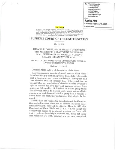 ﻿DOBBS u. سازمان بهداشت زنان جکسون (پیش نویس)