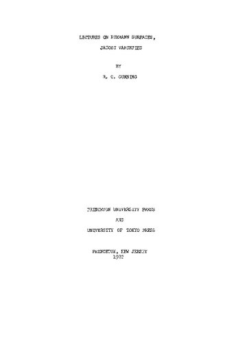 ﻿سخنرانی در مورد سطوح ریمان، انواع JACOBI